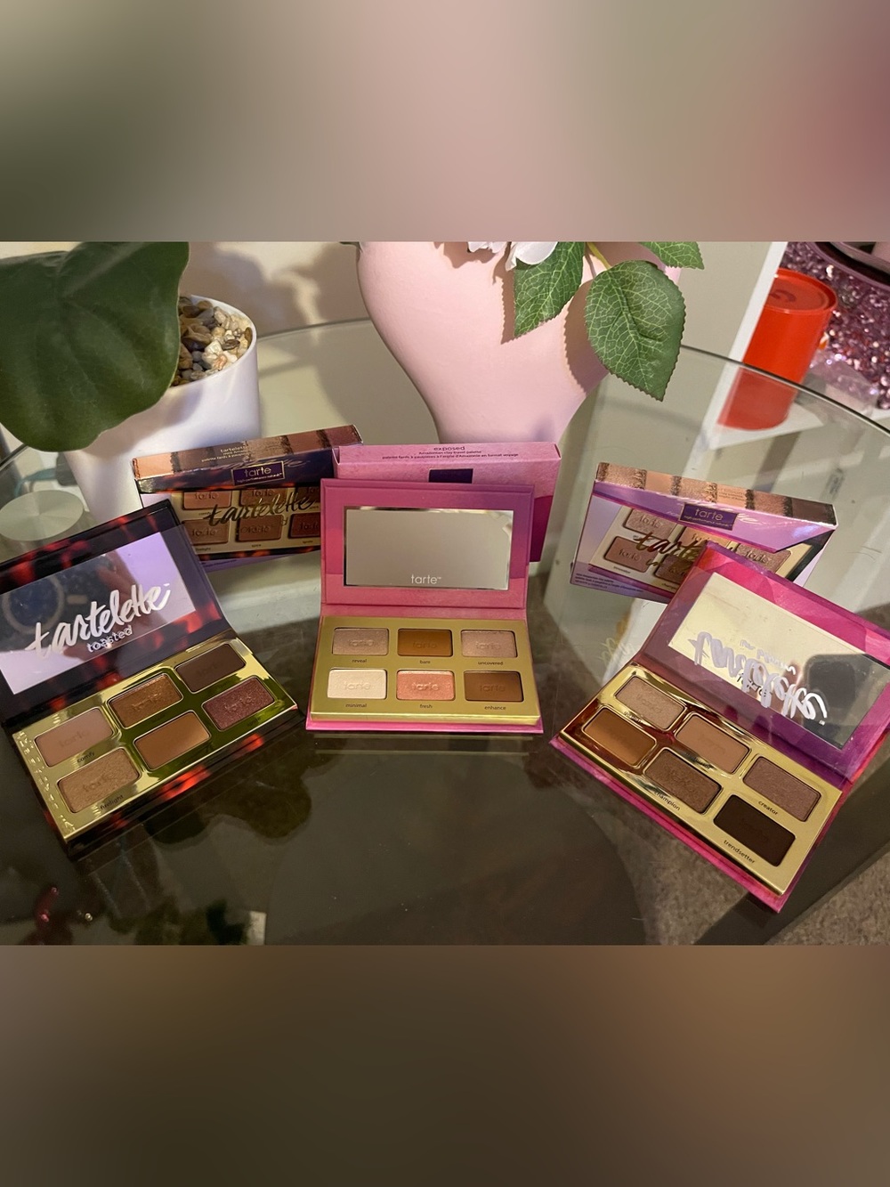 tarte Pink Mini Eyeshadow Palette with Neutral & Warm Shades set 3